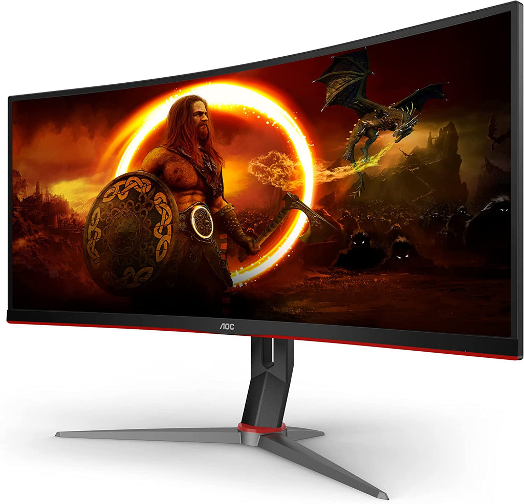 Experience Ultimate Gaming with the CU34G2X 34" Curved Ultrawide QHD Monitor - 1ms Response, 144Hz Refresh Rate, and Height Adjustable Design!