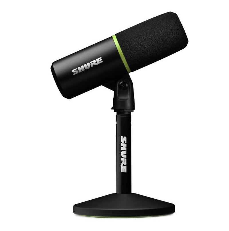 Shure MV6 Gaming Microphone, Dynamic USB PC Mic - Desktop Stand, Background Noise Cancellation