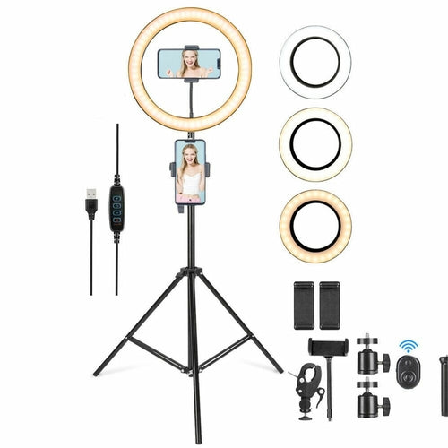 Ring Light With Phone Tripod Stand Kit 10"