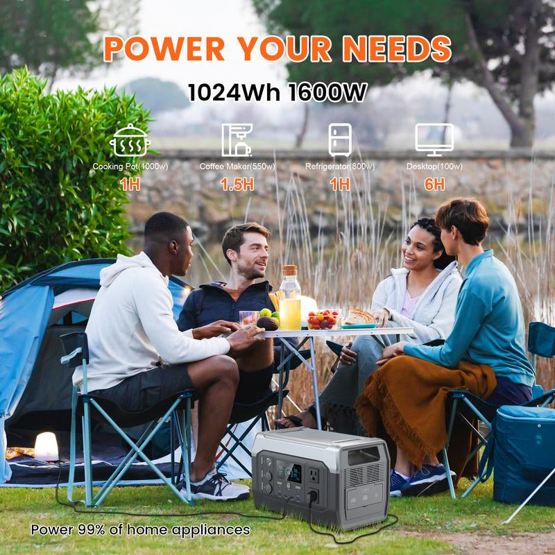 Unbeatable Black Friday Sale: CTOLITY XP1000 1600W Portable Power Station - Fast Charging, Solar Generator for Home Backup, Camping & Emergencies!