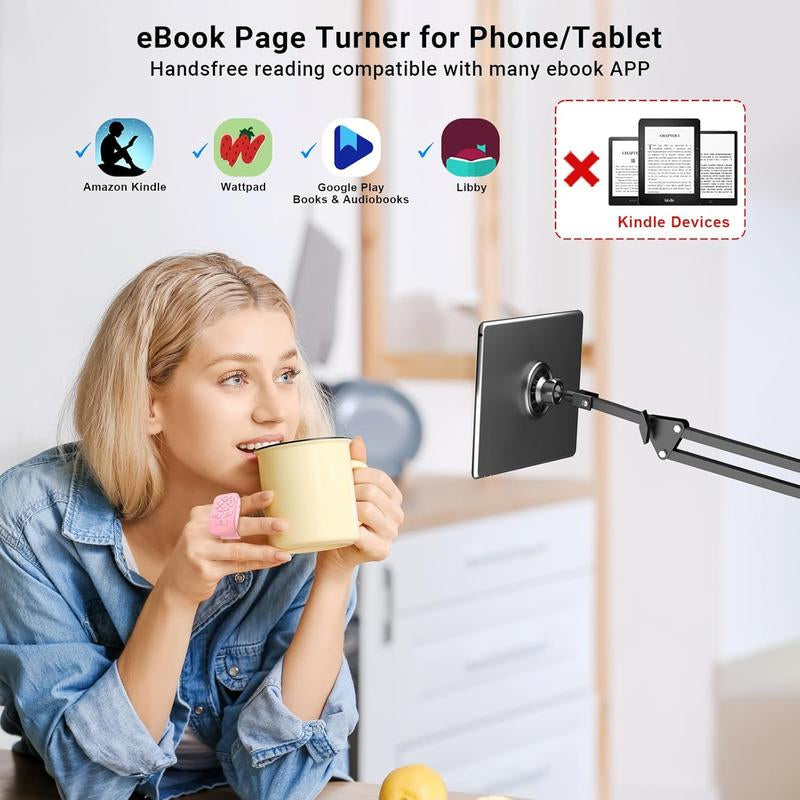 LOCTHAL 3-in-1 Wireless Remote Control for TikTok Scrolling, Kindle Page Turning, and Camera Shutter - Universal Bluetooth Clicker for iPhone, Android, and iPad - Enhance Your Reading and Selfie Experience - Pink