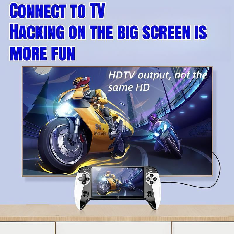 X9 Portable Handheld Game Console - Rechargeable, 10 Built-In Emulator Games, Perfect for Home & Travel!