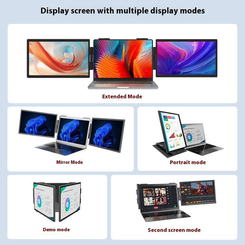 14-inch Dual-screen Portable Monitor Laptop/Wall-mount included