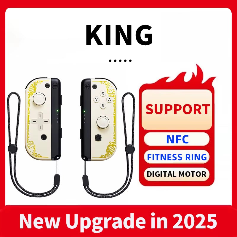 Wireless Joypads Switch Controller Compatible with Nintendo Switch, OLED, and Lite - Supports NFC and Fitness Ring