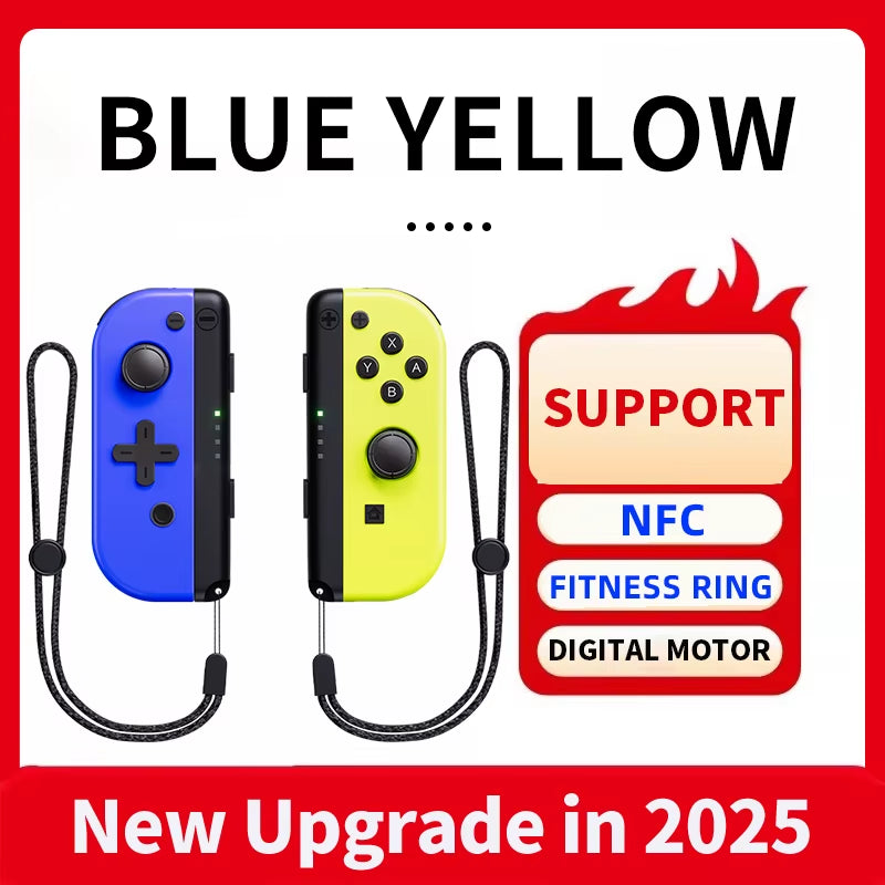 Wireless Joypads Switch Controller Compatible with Nintendo Switch, OLED, and Lite - Supports NFC and Fitness Ring