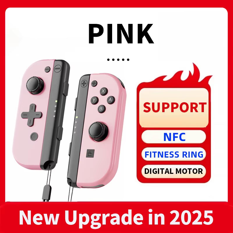 Wireless Joypads Switch Controller Compatible with Nintendo Switch, OLED, and Lite - Supports NFC and Fitness Ring