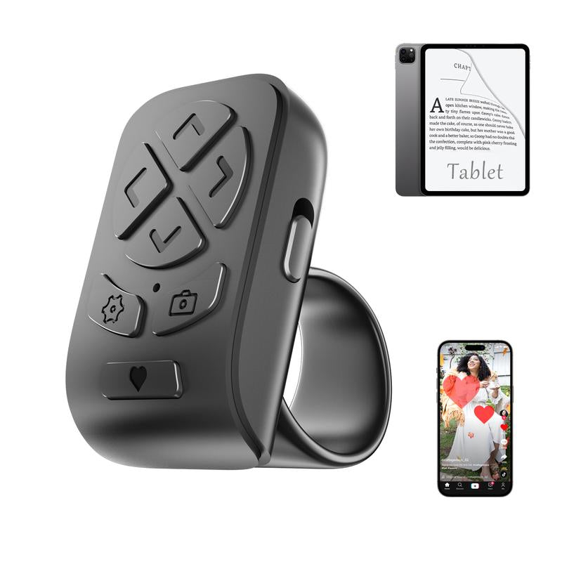 LOCTHAL 3-in-1 Wireless Remote Control for TikTok Scrolling, Kindle Page Turning, and Camera Shutter - Universal Bluetooth Clicker for iPhone, Android, and iPad - Enhance Your Reading and Selfie Experience - Pink