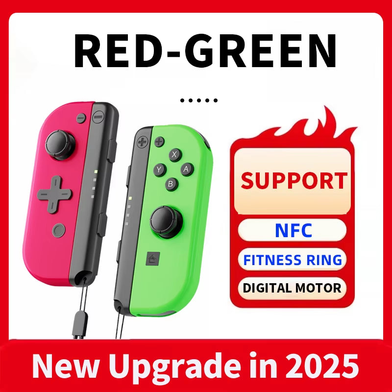 Wireless Joypads Switch Controller Compatible with Nintendo Switch, OLED, and Lite - Supports NFC and Fitness Ring