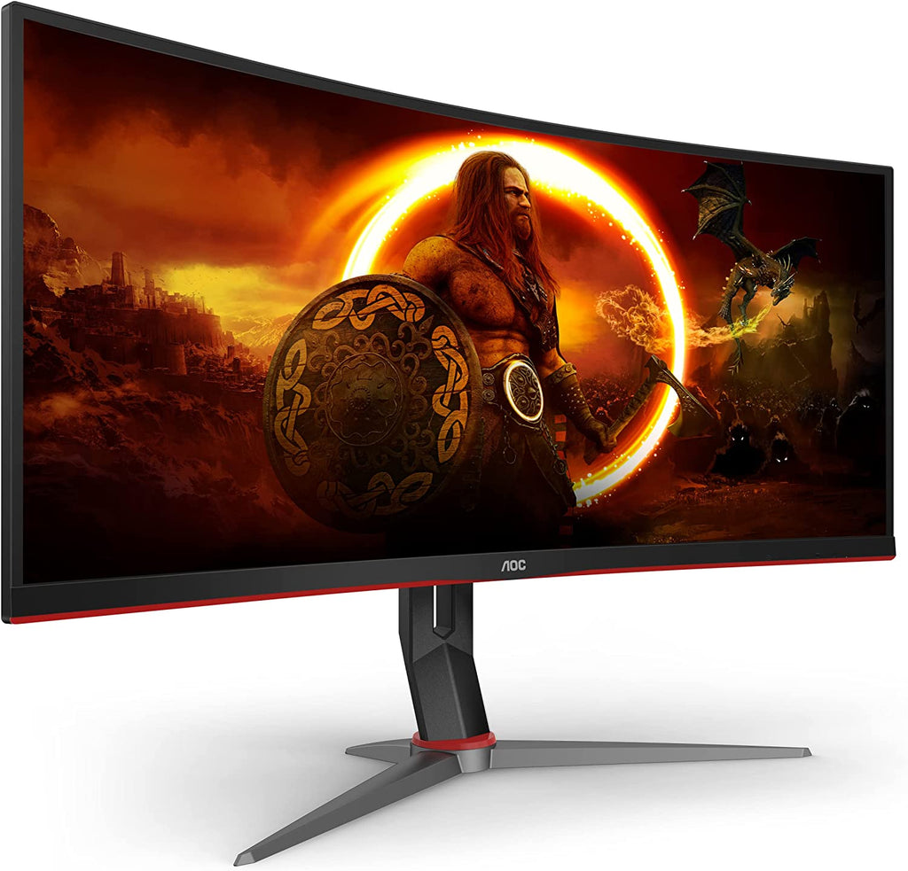 Experience Ultimate Gaming with the CU34G2X 34" Curved Ultrawide QHD Monitor - 1ms Response, 144Hz Refresh Rate, and Height Adjustable Design!