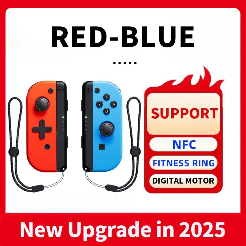 Wireless Joypads Switch Controller Compatible with Nintendo Switch, OLED, and Lite - Supports NFC and Fitness Ring