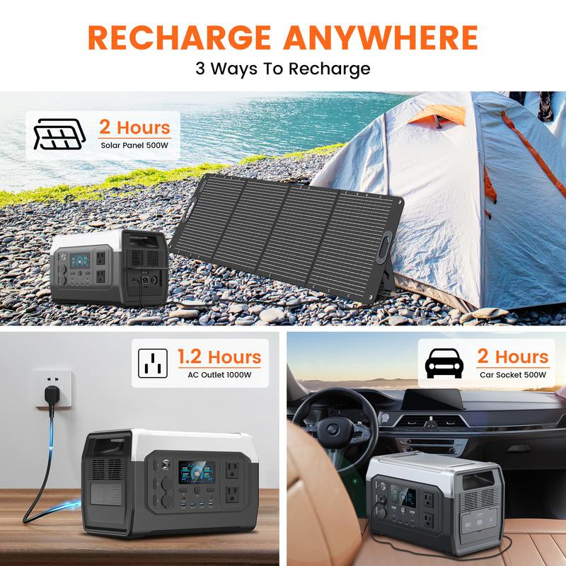 Unbeatable Black Friday Sale: CTOLITY XP1000 1600W Portable Power Station - Fast Charging, Solar Generator for Home Backup, Camping & Emergencies!