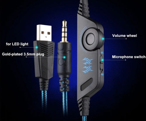 LED Gaming Headset with Microphone