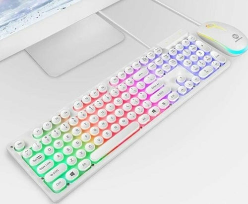 USB Wired Light Up Gaming Keyboard and Mouse Set