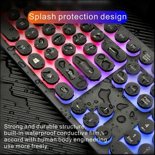 USB Wired Light Up Gaming Keyboard and Mouse Set