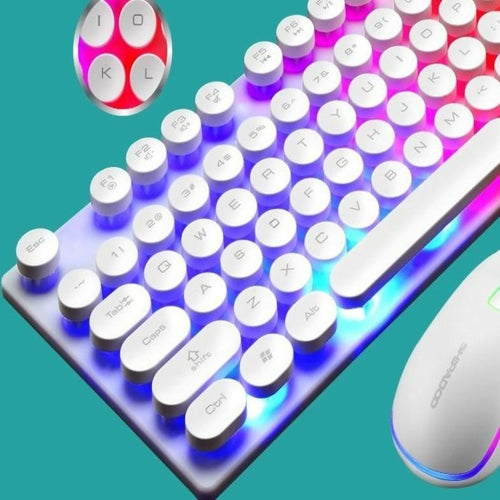 USB Wired Light Up Gaming Keyboard and Mouse Set