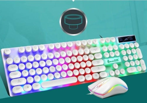 USB Wired Light Up Gaming Keyboard and Mouse Set